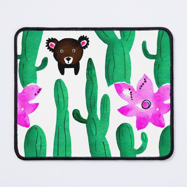 Item preview, Wild bear and cacti designed and sold by WallabyJelly.