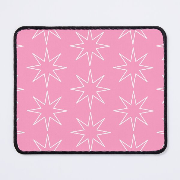 Item preview, White Star Outline on Pink Background designed and sold by KeksWorkroom.