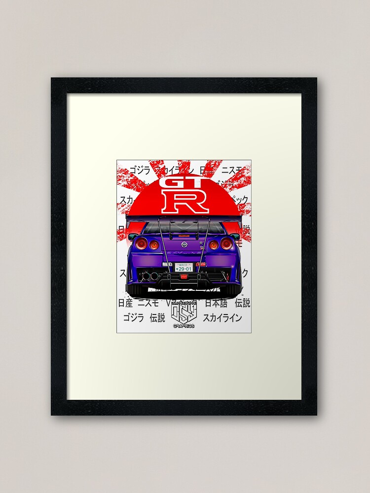 Nismo Skyline R34 Midnight Purple Framed Art Print By Osmancetinyapic Redbubble