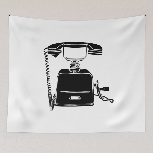 Item preview, Old Vintage Telephone designed and sold by badlydrawnbabe.