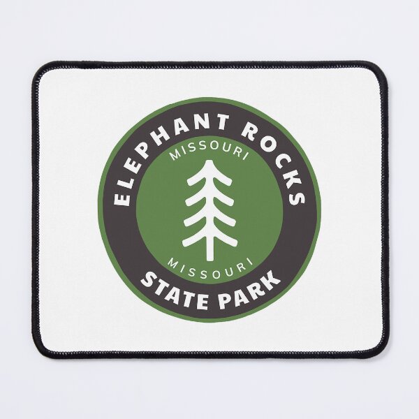 Item preview, Elephant Rocks State Park Missouri - MO Mountain Forest Badge with a Tree designed and sold by dianna-kinder.