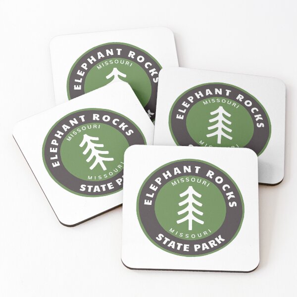 Item preview, Elephant Rocks State Park Missouri - MO Mountain Forest Badge with a Tree designed and sold by dianna-kinder.