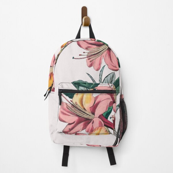 Item preview, Vintage Pink and Yellow Azalea Botanical Illustration | P340 designed and sold by Piccolo Fiore Prints.