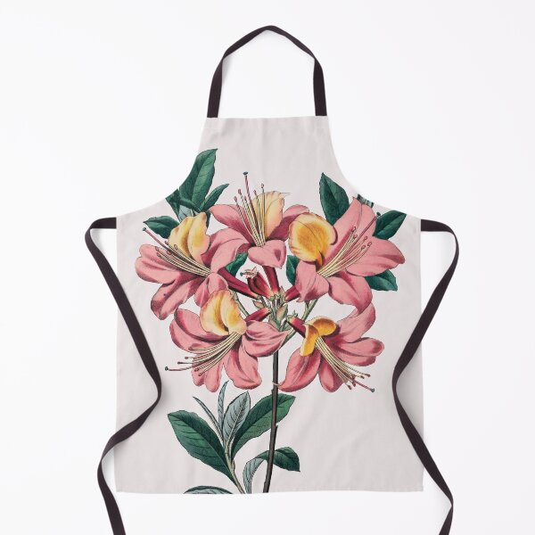 Item preview, Vintage Pink and Yellow Azalea Botanical Illustration | P340 designed and sold by Piccolo Fiore Prints.