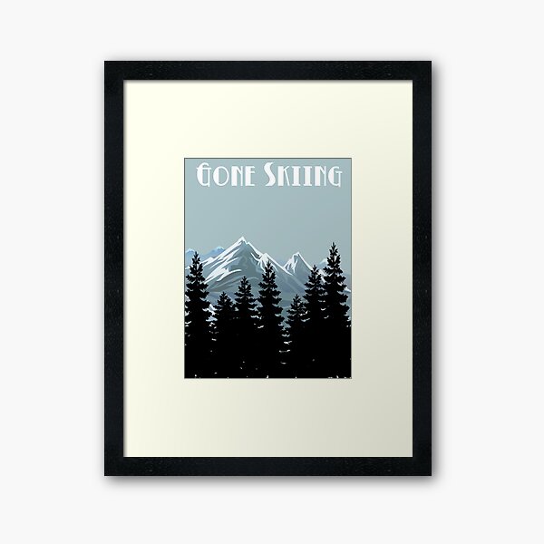Item preview, Gone Skiing Vintage Poster designed and sold by Claireandrewss.