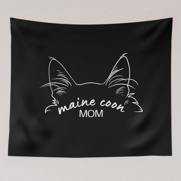Item preview, Maine Coon Cat Mom White Car Window Ear Decal designed and sold by mariejosee22.