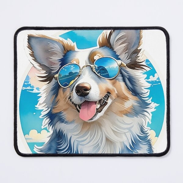 Item preview, Blue Merle Collie Outdoor Sunglassess Dog Lover Gift Classic T-Shirt designed and sold by B2-Soul-of-Art.
