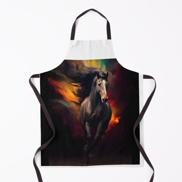 Item preview, Abstract Fantasy Wild Black Stallion Art designed and sold by PeteRascal.