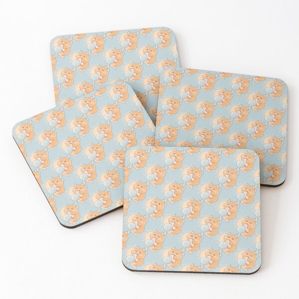 Item preview, Summer Ice-Cream Ginger Cat Pattern Blue Background designed and sold by Julia Sol.