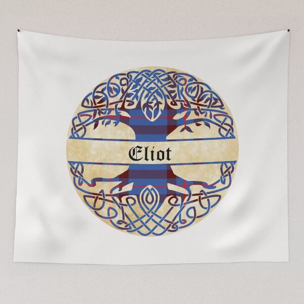 Artikelvorschau, Eliot Tree of Life Clan Schottischer Familienname Tartan entworfen und verkauft von BagTown Clans.
