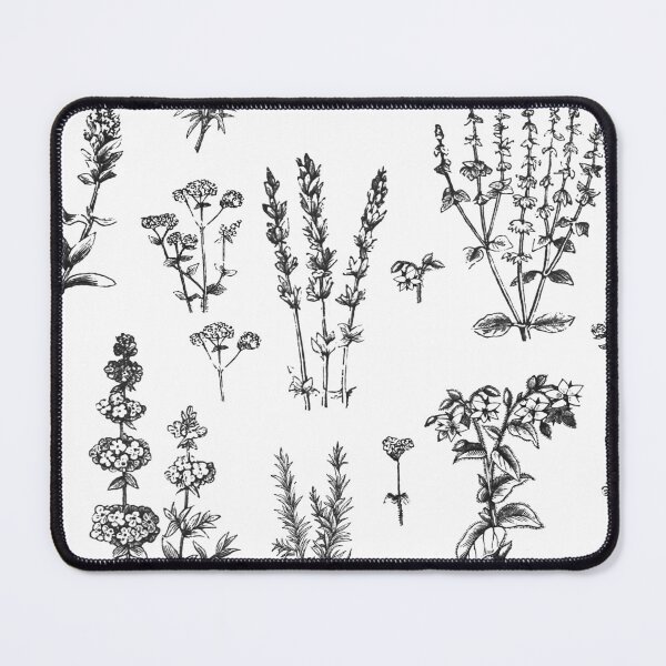 Item preview, Elegant Vintage Black White Herbal Garden Pattern designed and sold by tanjica.