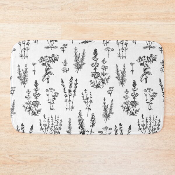 Item preview, Elegant Vintage Black White Herbal Garden Pattern designed and sold by tanjica.