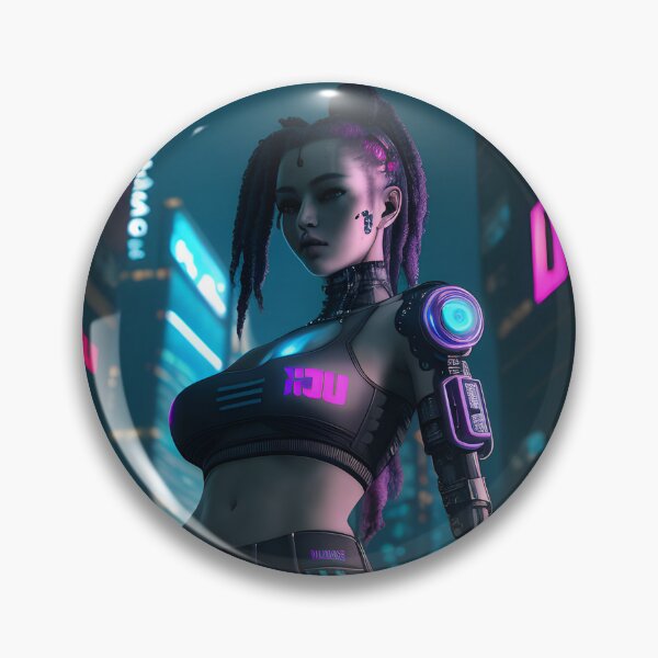 Artikelvorschau, Mädchen im Cyberpunk-Stil. Ausstellung Nummer 5 entworfen und verkauft von Vegan-Cult.