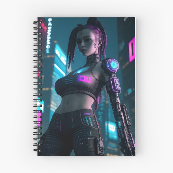 Artikelvorschau, Mädchen im Cyberpunk-Stil. Ausstellung Nummer 5 entworfen und verkauft von Vegan-Cult.
