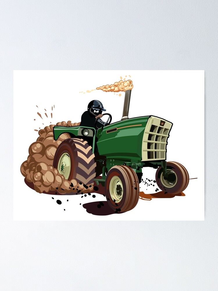 Poster for Sale mit Cartoon-Traktor von Mechanick