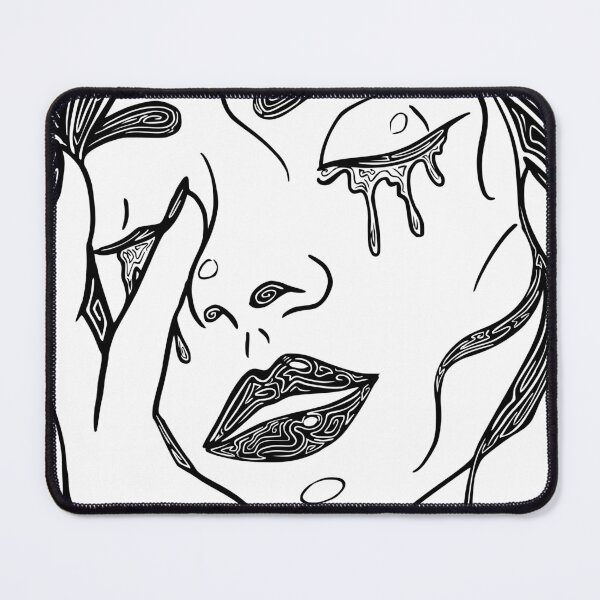Item preview, Retro Abstract Crying Woman -Vintage Comic Pop-art Design In Black designed and sold by Mitch616Art.