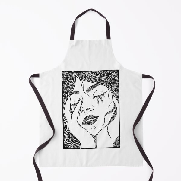 Item preview, Retro Abstract Crying Woman -Vintage Comic Pop-art Design In Black designed and sold by Mitch616Art.
