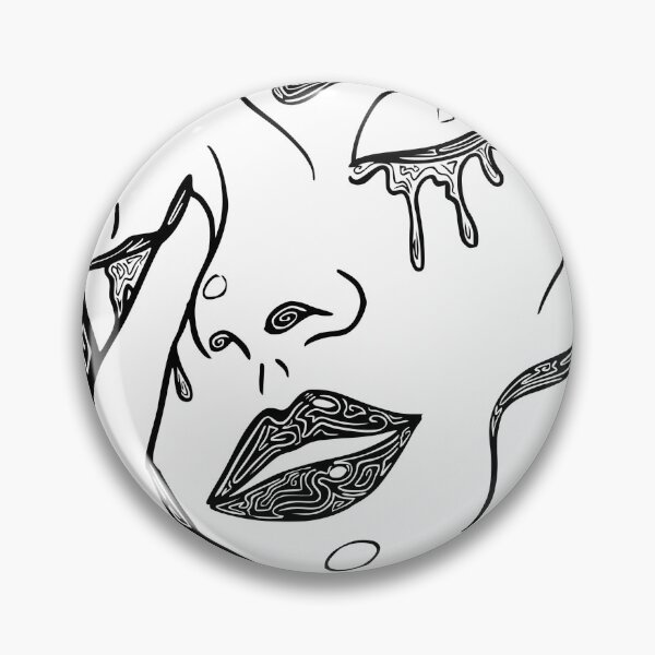 Item preview, Retro Abstract Crying Woman -Vintage Comic Pop-art Design In Black designed and sold by Mitch616Art.