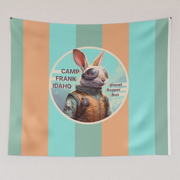 Item preview, rabbit space pilot portrait, planet hopper bunny designed and sold by FoxRobinRabbit.