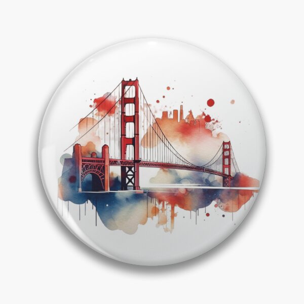 Item preview, Emotional Watercolor Illustration of San Francisco's Golden Gate Bridge designed and sold by edubDesigner.