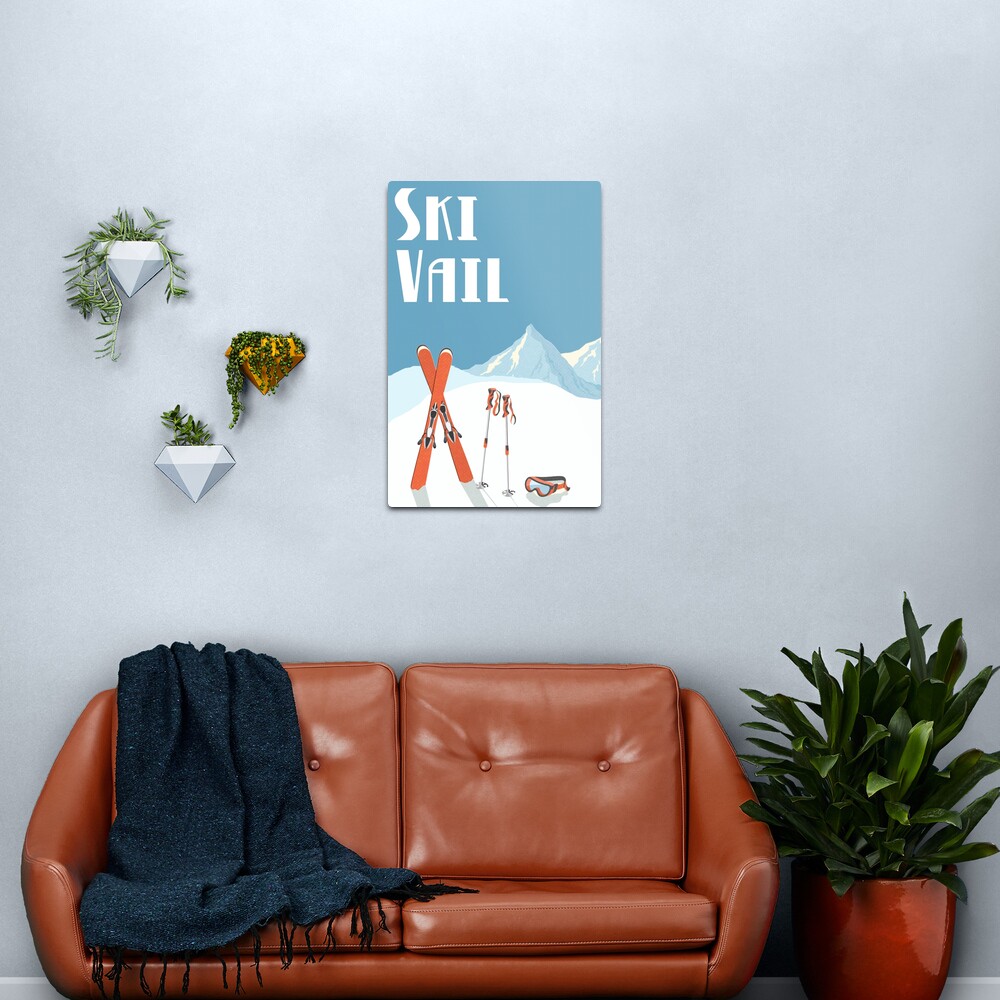 Ski Vail Vintage Poster Metal Print