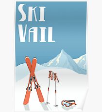 Ski Vail Vintage Poster Poster