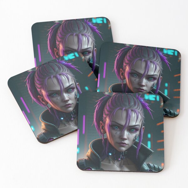 Item preview, Girl in style cyberpunk. Exposition number 9 designed and sold by Vegan-Cult.