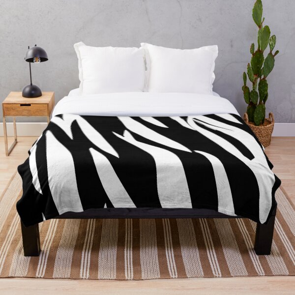 Artikelvorschau, Schwarz-weißes Zebra-Druck-Wurfskissen entworfen und verkauft von ThrowCushionCo.