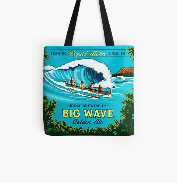 Kona Big Wave All Over Print Tote Bag