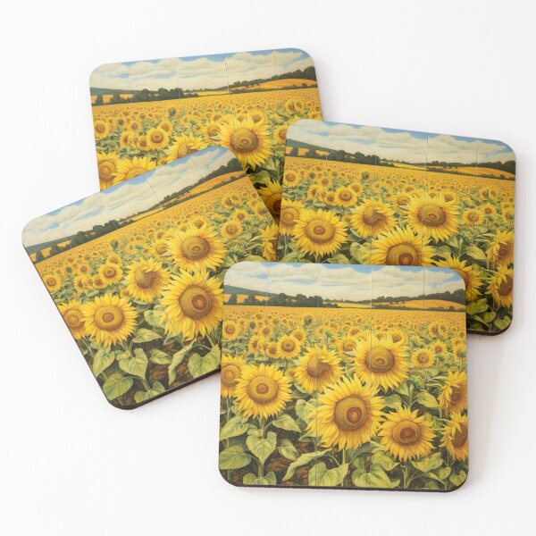Item preview, Many sunflowers bloomed in the wide field designed and sold by SenseBox.