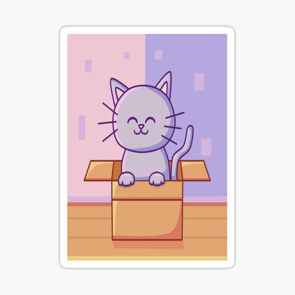 Playful Cat Stickers for Sale