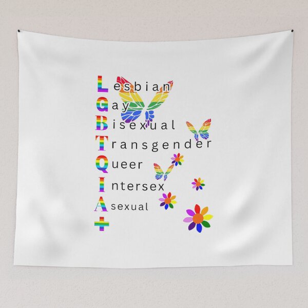 Item preview, Love Is Like Butterfly And Flowers, LGBTQIA Pride designed and sold by ShopULove.