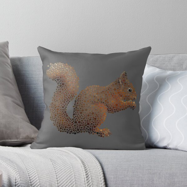 Red! The World's Favourite Squirrel Throw Pillow