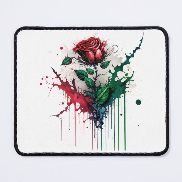 Item preview, Dark Red Rose Dripping in Ink and Paint designed and sold by StephanieWard.