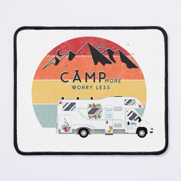 Item preview, Camp more worry less van life is better in flip flops designed and sold by NoWokeWear.
