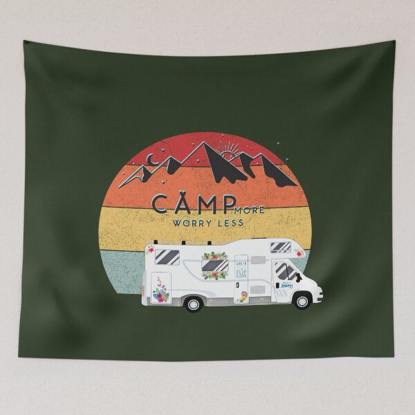 Item preview, Camp more worry less campervan life is better in flip flops designed and sold by NoWokeWear.