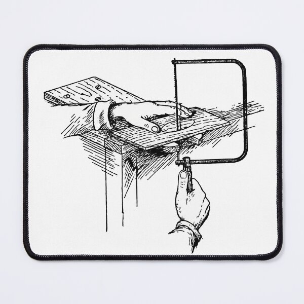 Item preview, Coping saw, vintage book illustration designed and sold by Salvatore Mars.