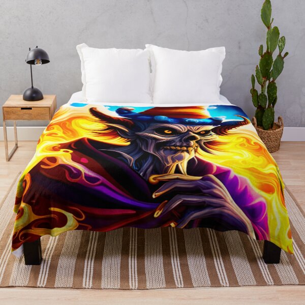 Item preview, Infernal Sorcerer Menacing Lich Wizard in Vibrant Colors designed and sold by Arc1.