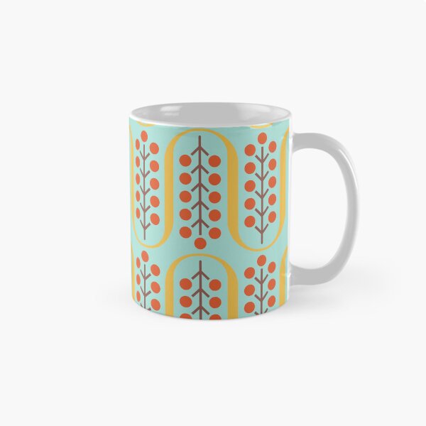 Item preview, KF 0006 G Minimalist Vintage Retro Berries 70s Modern Geometric Floral designed and sold by KhakiFinch.