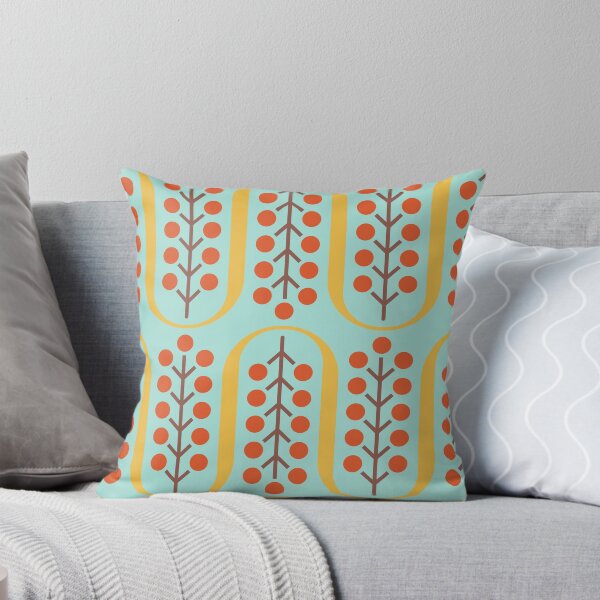 Item preview, KF 0006 G Minimalist Vintage Retro Berries 70s Modern Geometric Floral designed and sold by KhakiFinch.