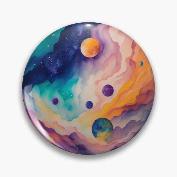 Artikelvorschau, Fesselndes kosmisches Spektakel | Aquarell-Planeten entworfen und verkauft von Polariszero.