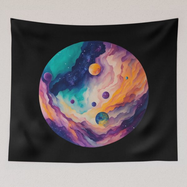 Item preview, Captivating Cosmic Spectacle | Watercolor Planets designed and sold by Polariszero.