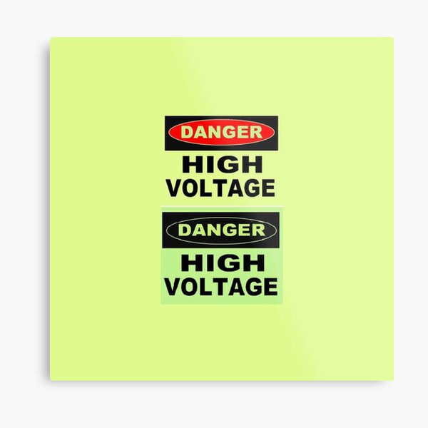 SIGN, Danger, High Voltage Metal Print
