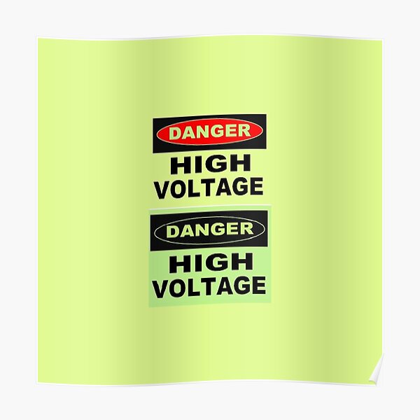 SIGN, Danger, High Voltage Poster