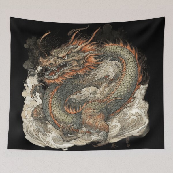 Item preview, Green Dragon - Japan Dragon designed and sold by Foxclothier.
