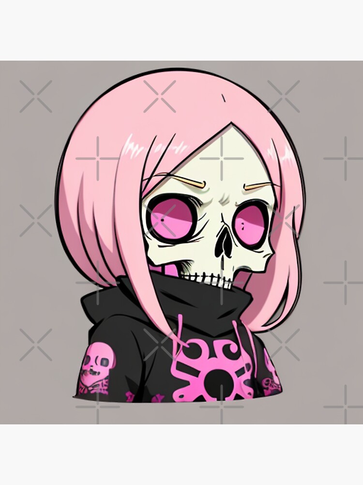 Cute Anime Manga Kawaii Skull Clipart Graphic by DenizDigital · Creative  Fabrica