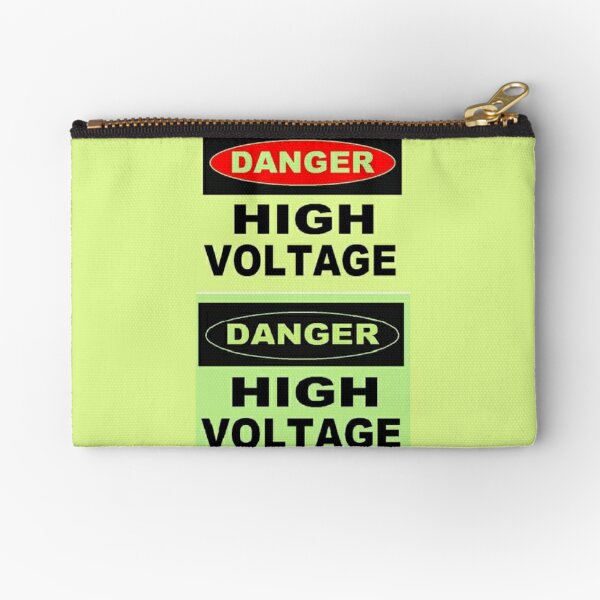 SIGN, Danger, High Voltage Zipper Pouch