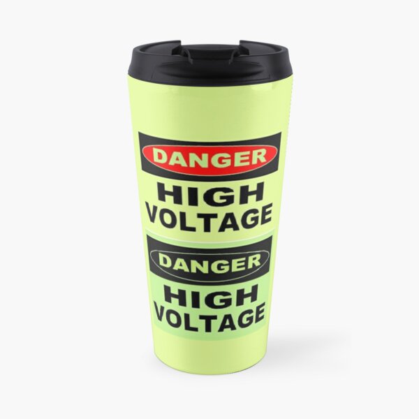 SIGN, Danger, High Voltage Travel Mug