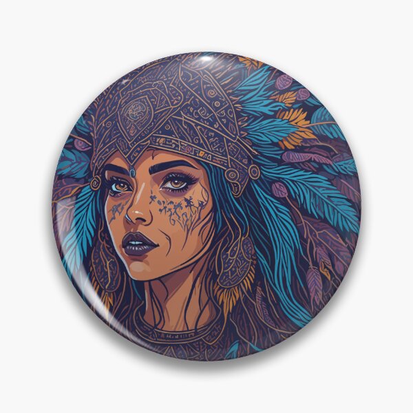 Item preview, Cosmic Witch: Intricate Indian Headdress Vector Art Design designed and sold by AFUNARTZ.