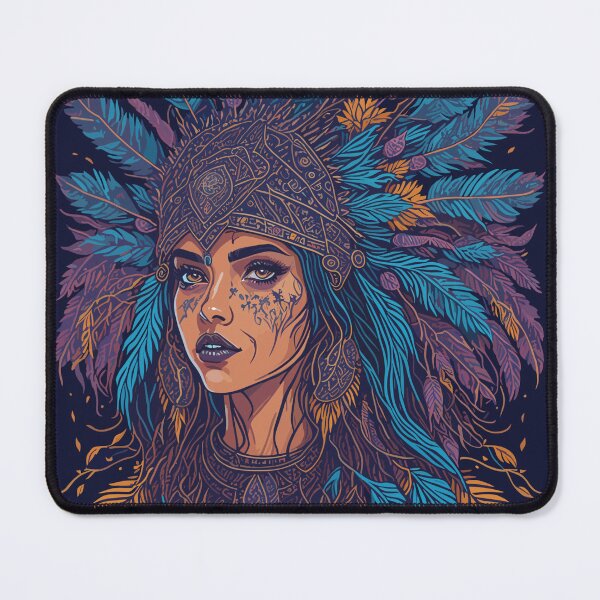 Item preview, Cosmic Witch: Intricate Indian Headdress Vector Art Design designed and sold by AFUNARTZ.